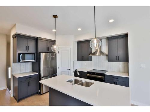 324 Aquitania Boulevard West, Lethbridge, AB - Indoor Photo Showing Kitchen With Double Sink With Upgraded Kitchen