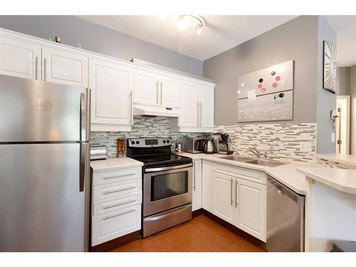 301-777 3 Avenue Sw, Calgary, AB - Indoor Photo Showing Kitchen With Double Sink With Upgraded Kitchen