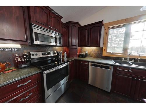 383066 And 383054 Range Road 7-3, Rural Clearwater County, AB - Indoor Photo Showing Kitchen With Double Sink