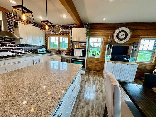 #4, 101022 Rge. Rd. 22-4, Rural Lethbridge County, AB - Indoor Photo Showing Kitchen With Double Sink