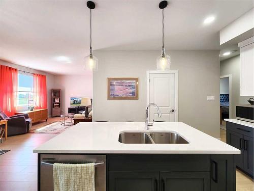 335 Aquitania Boulevard West, Lethbridge, AB - Indoor Photo Showing Kitchen With Double Sink