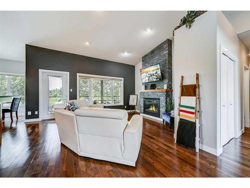 2804 23 Street, Coaldale, AB - Indoor Photo Showing Living Room With Fireplace