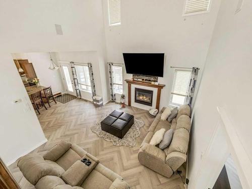 2812 23 Street, Coaldale, AB - Indoor Photo Showing Other Room With Fireplace