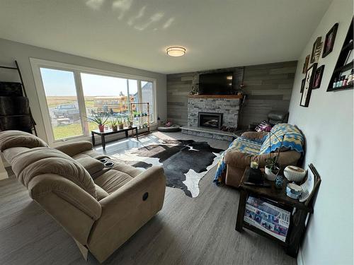 265019B Twp Rd 74, Fort Macleod, AB - Indoor Photo Showing Living Room With Fireplace