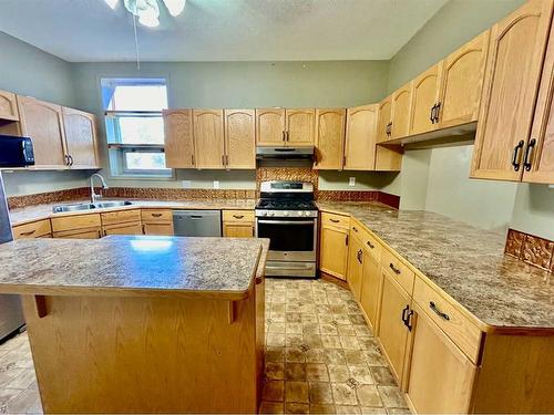 123075 843 Highway, Picture Butte, AB - Indoor Photo Showing Kitchen With Double Sink