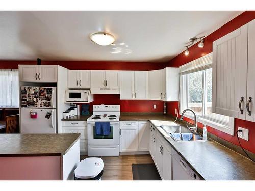 132 2 Street South, Lomond, AB - Indoor Photo Showing Kitchen With Double Sink