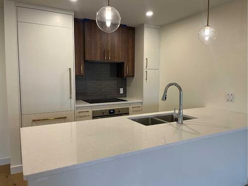 #115-102 Scenic Drive North, Lethbridge, AB - Indoor Photo Showing Kitchen With Double Sink With Upgraded Kitchen