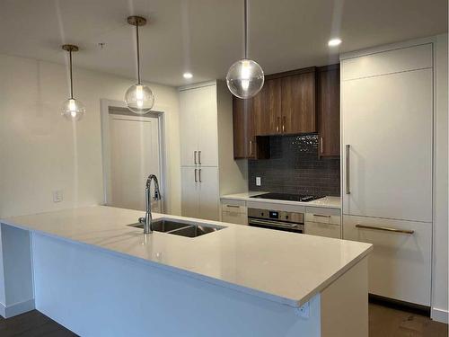 #425-102 Scenic Drive North, Lethbridge, AB - Indoor Photo Showing Kitchen With Double Sink With Upgraded Kitchen