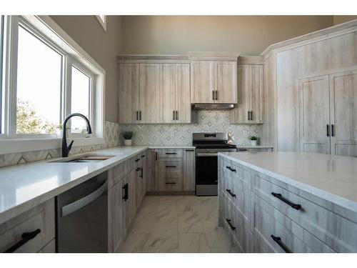 213 Greenwood Road, Coalhurst, AB - Indoor Photo Showing Kitchen With Upgraded Kitchen