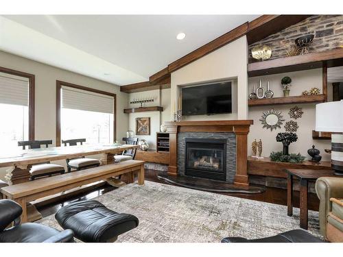 93065 Range Rd 164, Rural Taber, M.D. Of, AB - Indoor Photo Showing Living Room With Fireplace