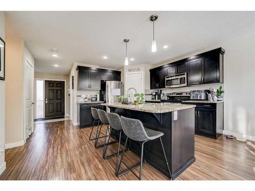 99 Mt Sundial Court West, Lethbridge, AB - Indoor Photo Showing Kitchen With Upgraded Kitchen