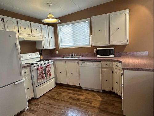 1406 85 Street, Coleman, AB - Indoor Photo Showing Kitchen With Double Sink