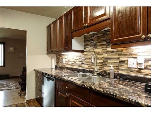 5015 52 Street, Taber, AB - Indoor Photo Showing Kitchen With Double Sink