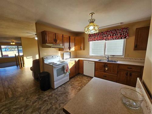 308 3 Avenue Ne, Milk River, AB - Indoor Photo Showing Kitchen With Double Sink