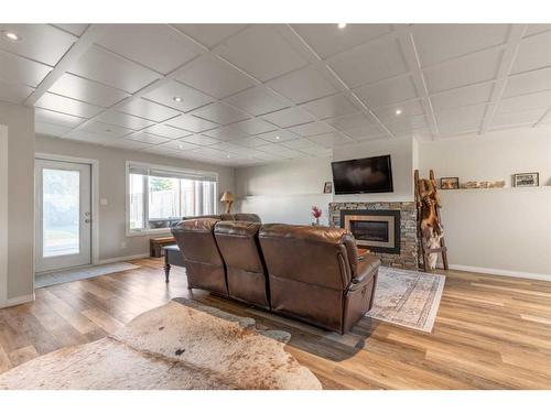 3203 22 Street, Coaldale, AB - Indoor With Fireplace