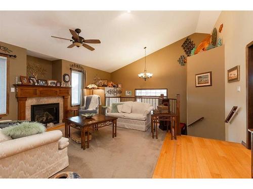 199 Riverstone Boulevard West, Lethbridge, AB - Indoor Photo Showing Living Room With Fireplace