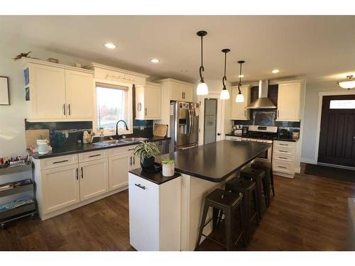 505 12 Ave, Barnwell, AB - Indoor Photo Showing Kitchen With Double Sink