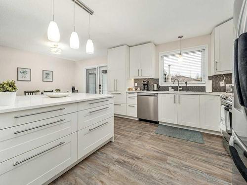 88 Erminedale Boulevard North, Lethbridge, AB - Indoor Photo Showing Kitchen With Stainless Steel Kitchen With Upgraded Kitchen