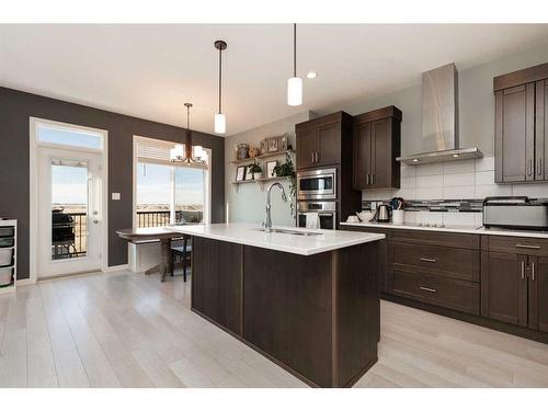 44 Alma Isobell Hodder Crescent North, Lethbridge, AB - Indoor Photo Showing Kitchen With Double Sink With Upgraded Kitchen