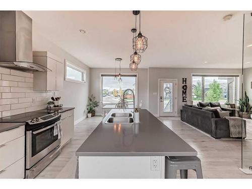 23 Country Meadows Boulevard West, Lethbridge, AB - Indoor Photo Showing Kitchen With Double Sink With Upgraded Kitchen