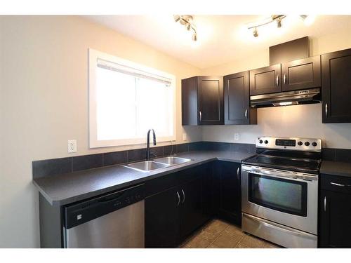 4-221 Silkstone Road West, Lethbridge, AB - Indoor Photo Showing Kitchen With Double Sink