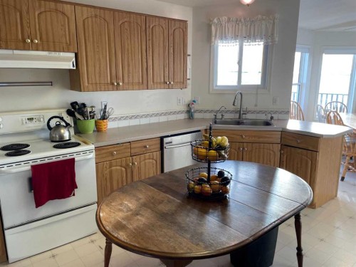 122061A 501 Highway East, Milk River, AB - Indoor Photo Showing Kitchen With Double Sink