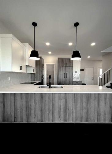 741 Violet Place West, Lethbridge, AB - Indoor Photo Showing Kitchen With Upgraded Kitchen