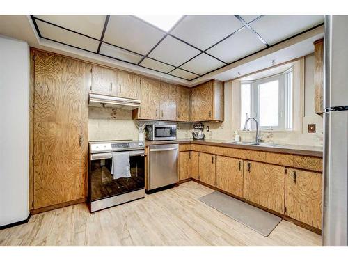 48 Cambridge Road West, Lethbridge, AB - Indoor Photo Showing Kitchen With Double Sink