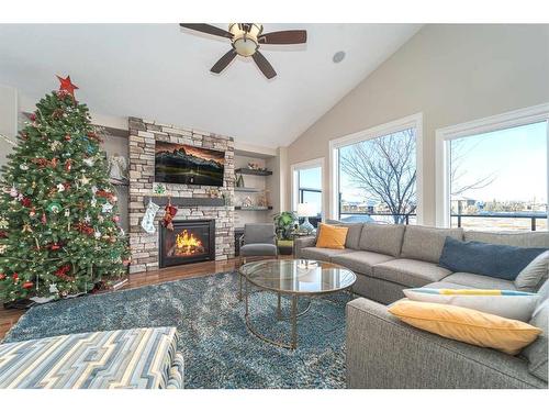 145 Sixmile Common South, Lethbridge, AB - Indoor Photo Showing Living Room With Fireplace