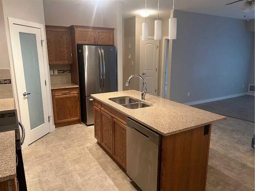 209-173 Fairmont Boulevard South, Lethbridge, AB - Indoor Photo Showing Kitchen With Double Sink