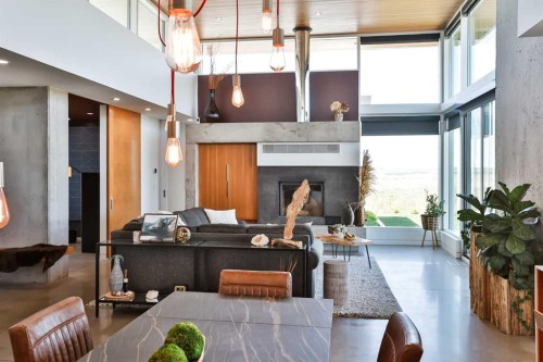 403 Meadow Lark Drive, Rural Lethbridge County, AB - Indoor With Fireplace