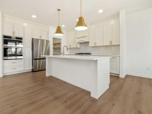 332 Rivergrove Chase West, Lethbridge, AB - Indoor Photo Showing Kitchen With Stainless Steel Kitchen With Upgraded Kitchen