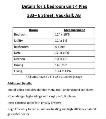 325 5 Street, Vauxhall, AB - Other