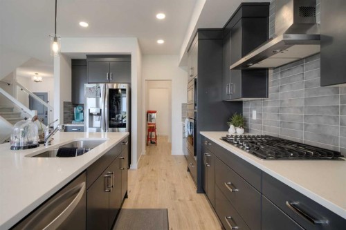122 Greywolf Road North, Lethbridge, AB - Indoor Photo Showing Kitchen With Double Sink With Upgraded Kitchen