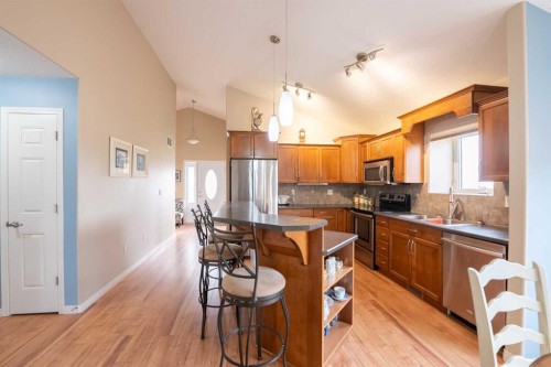 514 6A Street North, Champion, AB - Indoor Photo Showing Kitchen With Double Sink