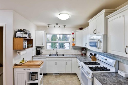 1101 14 Street North, Lethbridge, AB - Indoor Photo Showing Kitchen With Double Sink