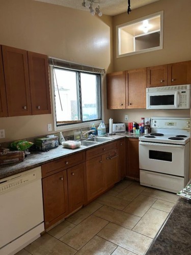 1025 St David Road North, Lethbridge, AB - Indoor Photo Showing Kitchen With Double Sink