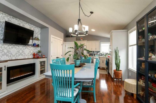 4817 7 Street, Coalhurst, AB - Indoor Photo Showing Other Room With Fireplace
