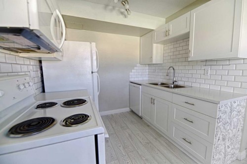 6-55 Lemoyne Crescent West, Lethbridge, AB - Indoor Photo Showing Kitchen With Double Sink