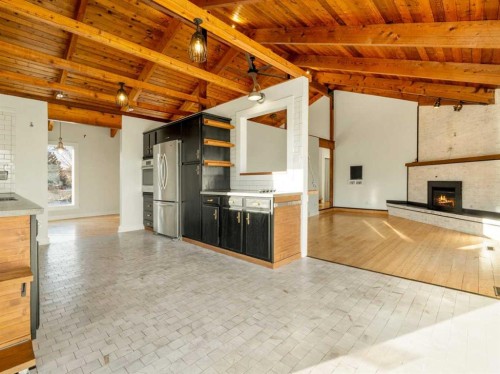 101 3 Street South, Picture Butte, AB - Indoor Photo Showing Other Room With Fireplace