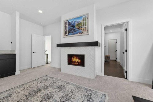 70 Kananaskis Drive, Coleman, AB - Indoor With Fireplace