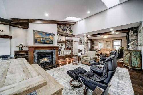 93065 Range Rd 164, Rural Taber, M.D. Of, AB - Indoor Photo Showing Living Room With Fireplace