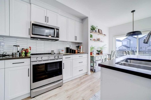 75 Blackwolf Pass North, Lethbridge, AB - Indoor Photo Showing Kitchen With Double Sink With Upgraded Kitchen