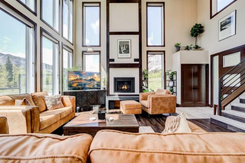 2616 Valley Ridge Drive, Frank, AB - Indoor Photo Showing Living Room With Fireplace