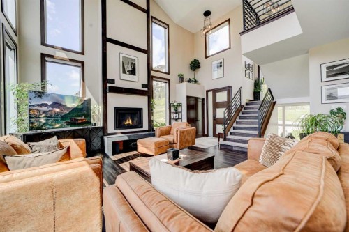 2616 Valley Ridge Drive, Frank, AB - Indoor Photo Showing Living Room With Fireplace