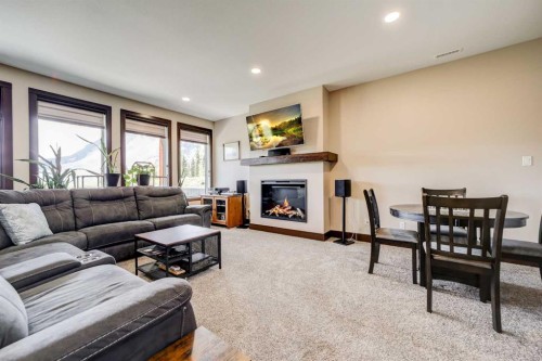 2616 Valley Ridge Drive, Frank, AB - Indoor Photo Showing Living Room With Fireplace
