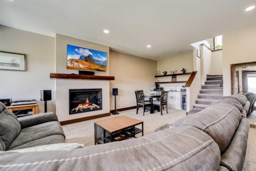 2616 Valley Ridge Drive, Frank, AB - Indoor Photo Showing Other Room With Fireplace