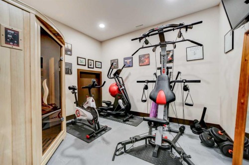 2616 Valley Ridge Drive, Frank, AB - Indoor Photo Showing Gym Room