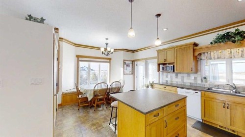 62072 Range Rd 215, Welling, AB - Indoor Photo Showing Kitchen With Double Sink