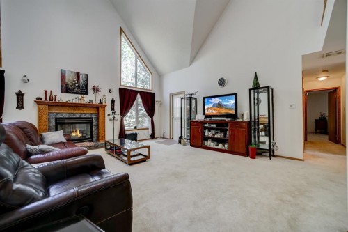 161078 Twp  132 Road, Vauxhall, AB - Indoor Photo Showing Living Room With Fireplace